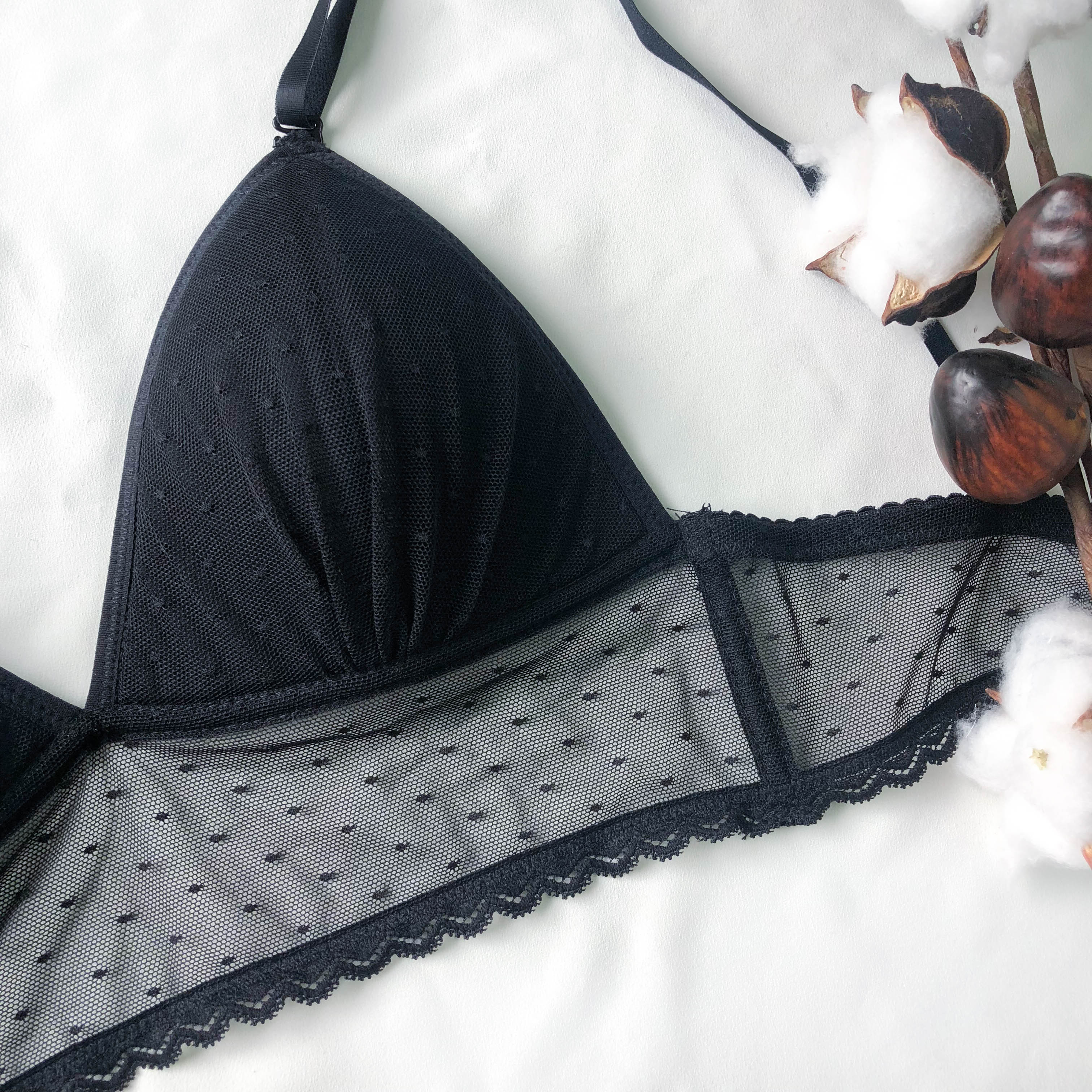LIVE FREE! Polka Dot Mesh Bralette