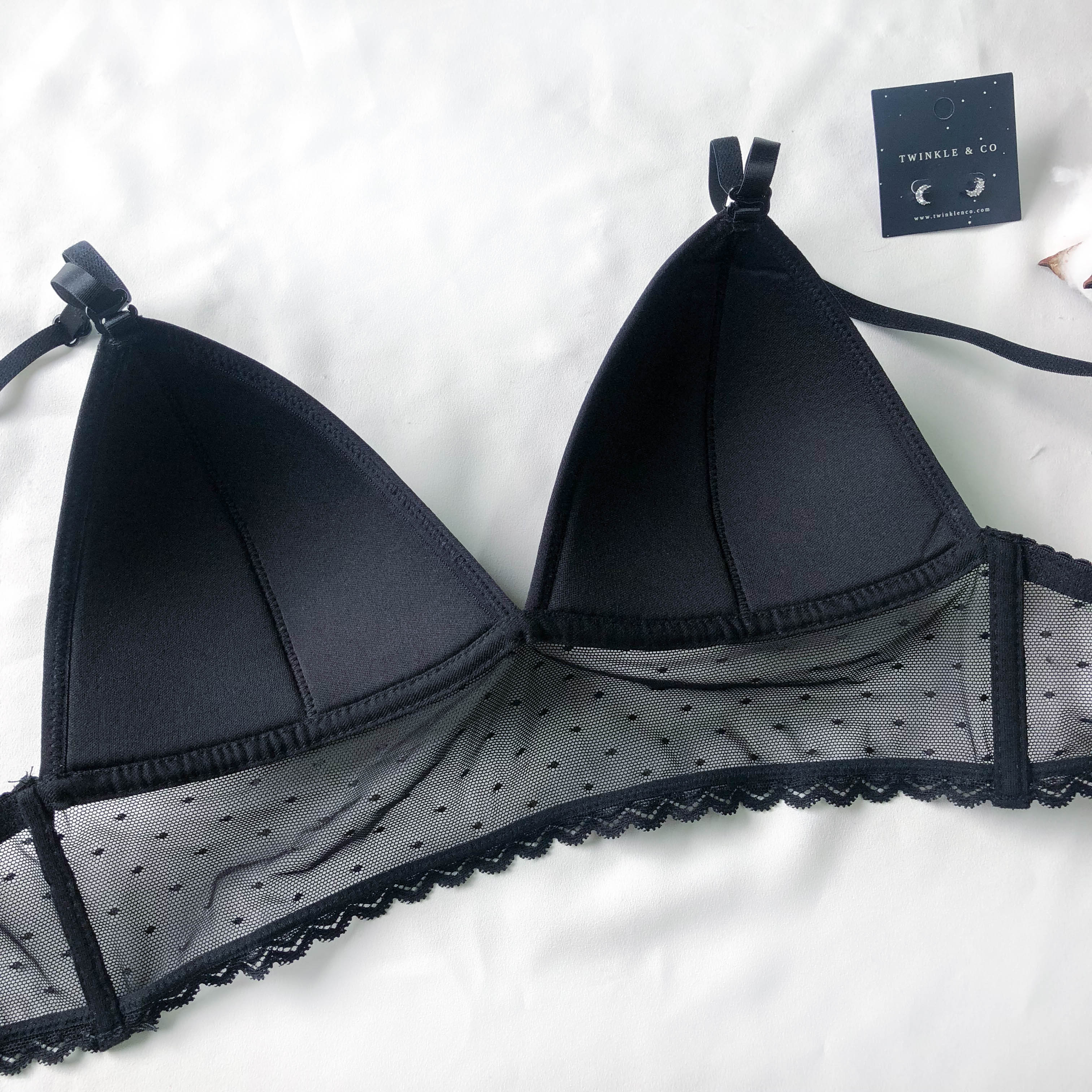 LIVE FREE! Polka Dot Mesh Bralette