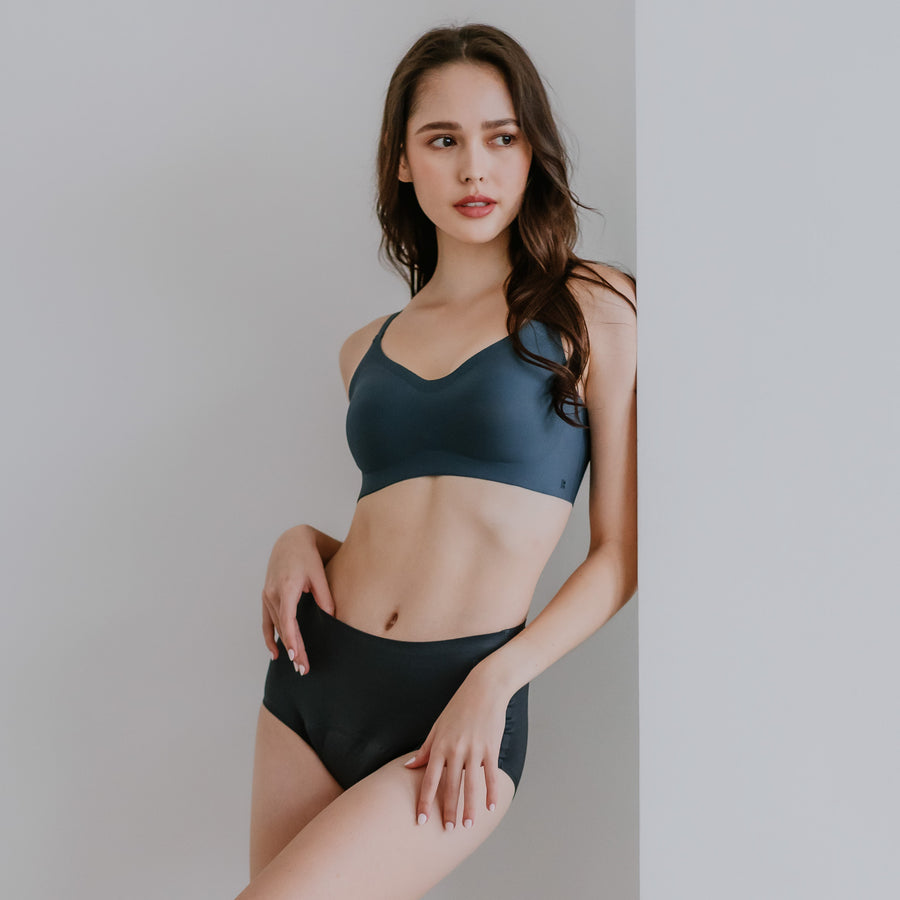 Hello Period! Seamless High-Rise Cheekie in Buttery Midnight Teal