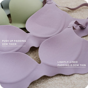 Comfy Sleek! Seamless Push Up Wireless Bra in Light Sage (Size XL Only)