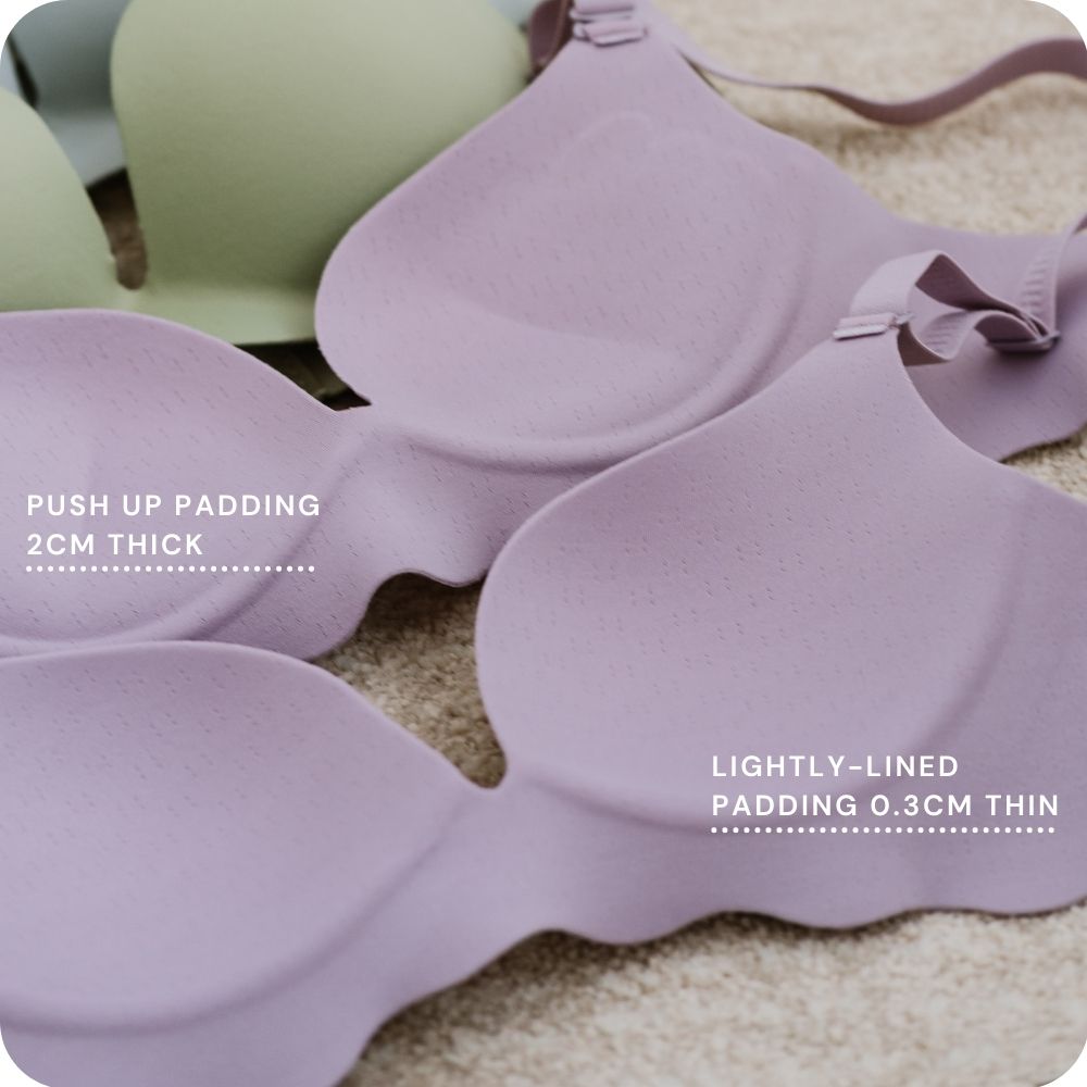 Comfy Sleek! Seamless Lightly-lined Wireless Bra in Light Sage (Size L & XL  Only)