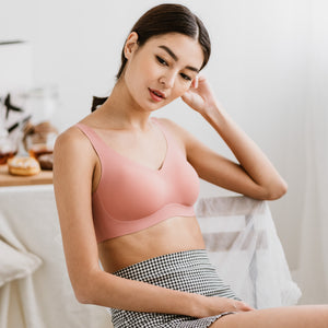 Air-ee Seamless Bra in Peach - Thick Straps (Superfine) (Size XXL Only)