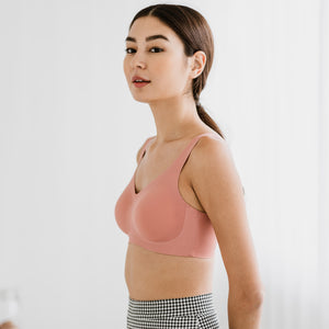 Air-ee Seamless Bra in Peach - Thick Straps (Superfine) (Size XXL Only)