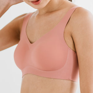 Air-ee Seamless Bra in Peach - Thick Straps (Superfine) (Size XXL Only)